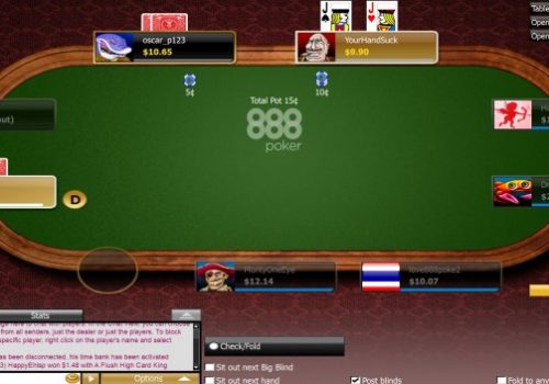 Играть онлайн в 888 Покер бесплатно и на рубли